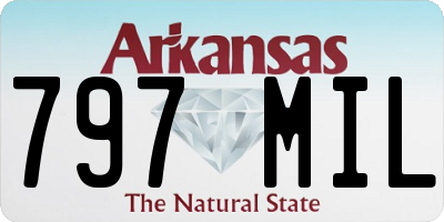 AR license plate 797MIL