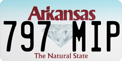 AR license plate 797MIP