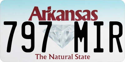AR license plate 797MIR