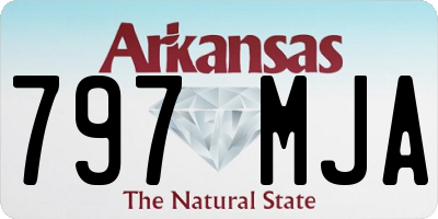 AR license plate 797MJA