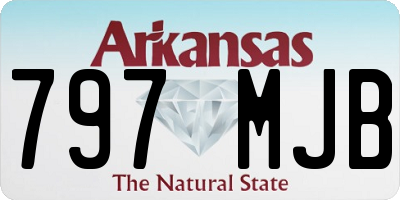 AR license plate 797MJB