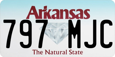 AR license plate 797MJC