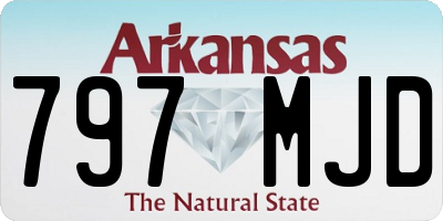 AR license plate 797MJD