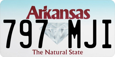 AR license plate 797MJI