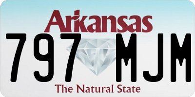 AR license plate 797MJM