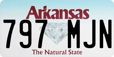 AR license plate 797MJN