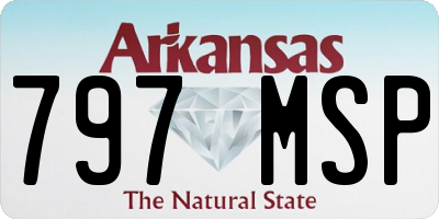 AR license plate 797MSP