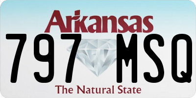 AR license plate 797MSQ