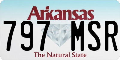 AR license plate 797MSR