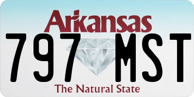 AR license plate 797MST