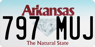 AR license plate 797MUJ