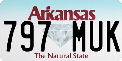 AR license plate 797MUK