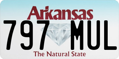 AR license plate 797MUL