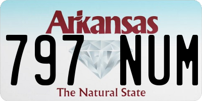 AR license plate 797NUM