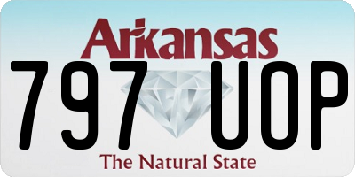 AR license plate 797UOP