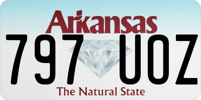 AR license plate 797UOZ