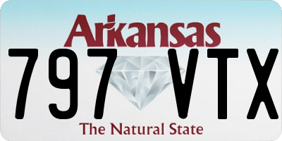 AR license plate 797VTX