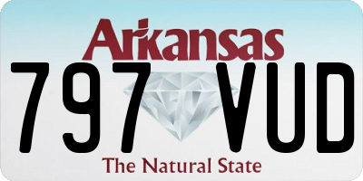 AR license plate 797VUD
