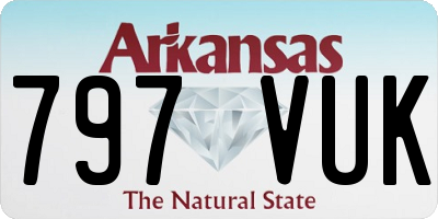 AR license plate 797VUK