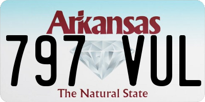 AR license plate 797VUL