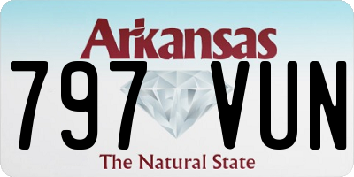 AR license plate 797VUN