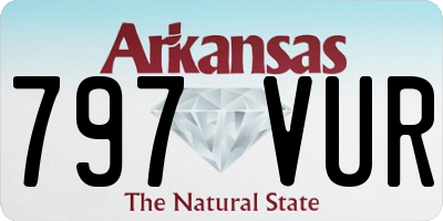 AR license plate 797VUR