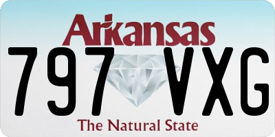 AR license plate 797VXG