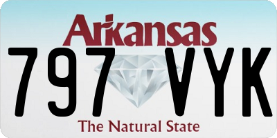 AR license plate 797VYK