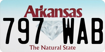 AR license plate 797WAB