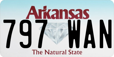 AR license plate 797WAN