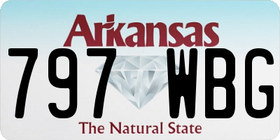 AR license plate 797WBG