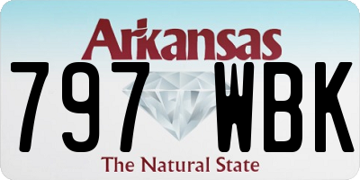 AR license plate 797WBK