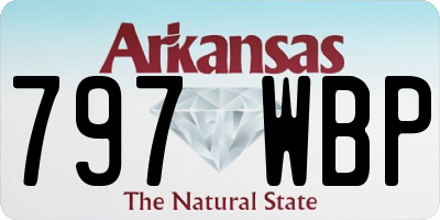 AR license plate 797WBP