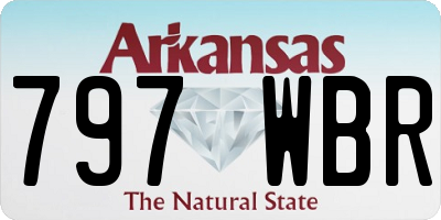 AR license plate 797WBR