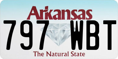 AR license plate 797WBT