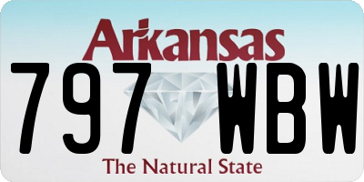AR license plate 797WBW