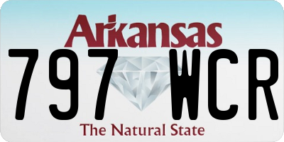 AR license plate 797WCR