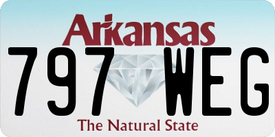 AR license plate 797WEG
