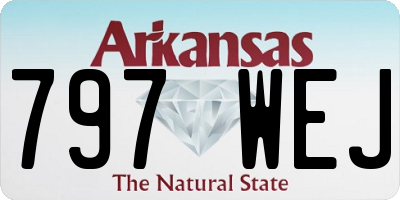 AR license plate 797WEJ