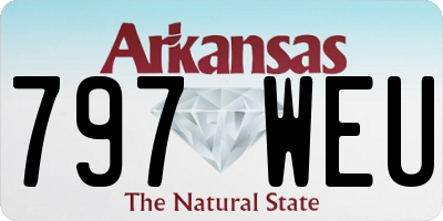 AR license plate 797WEU