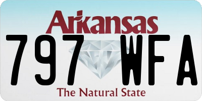 AR license plate 797WFA