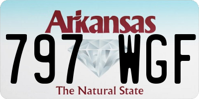 AR license plate 797WGF