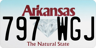 AR license plate 797WGJ