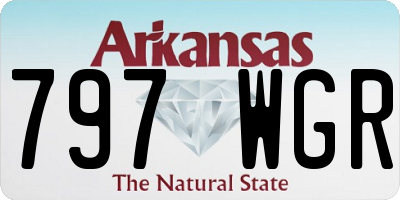AR license plate 797WGR
