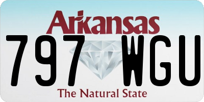 AR license plate 797WGU
