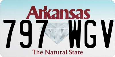 AR license plate 797WGV