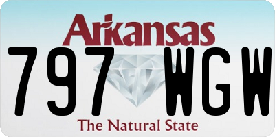 AR license plate 797WGW