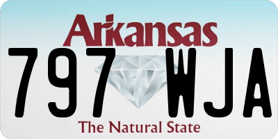 AR license plate 797WJA