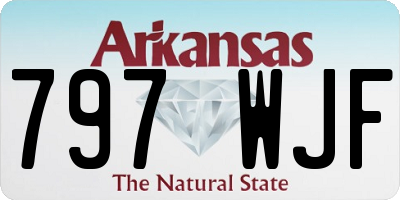 AR license plate 797WJF