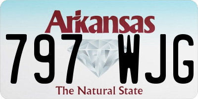 AR license plate 797WJG